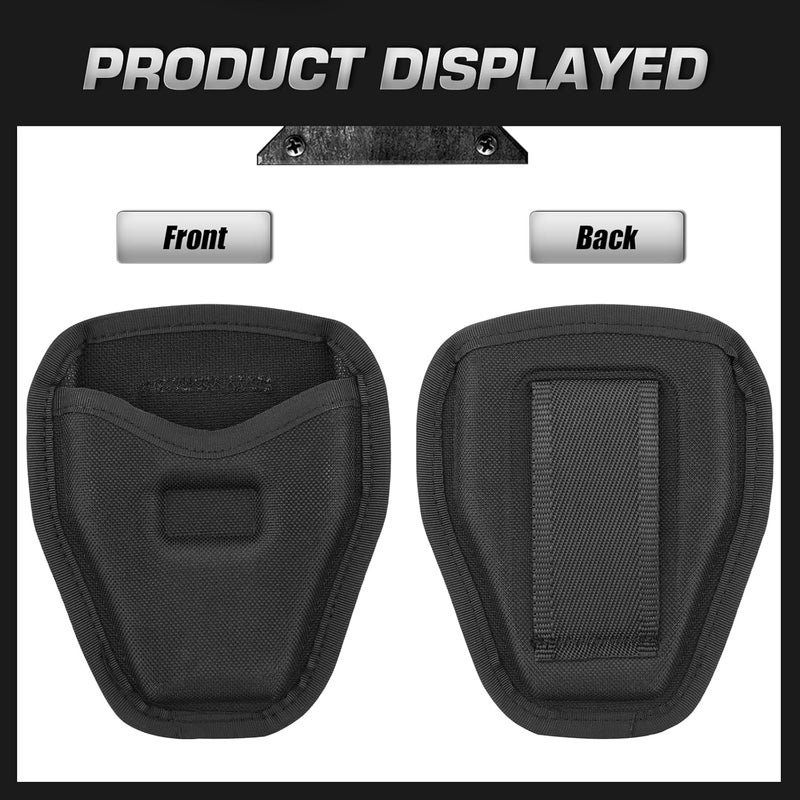 Ullnosoo Handcuff Case, Open Top Handcuff Holder Holster, 600D Nylon Cuff Pouch for Duty Belt Accessories Fits Standard Chain or Hinge Handcuffs, Wear-Resistant - Image 5